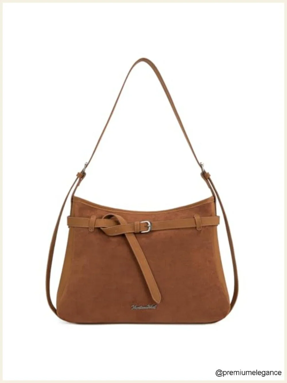 Soft Slouchy Hobo Tote Bag with Adjustable Strap, Faux Suede Handbag for Daily