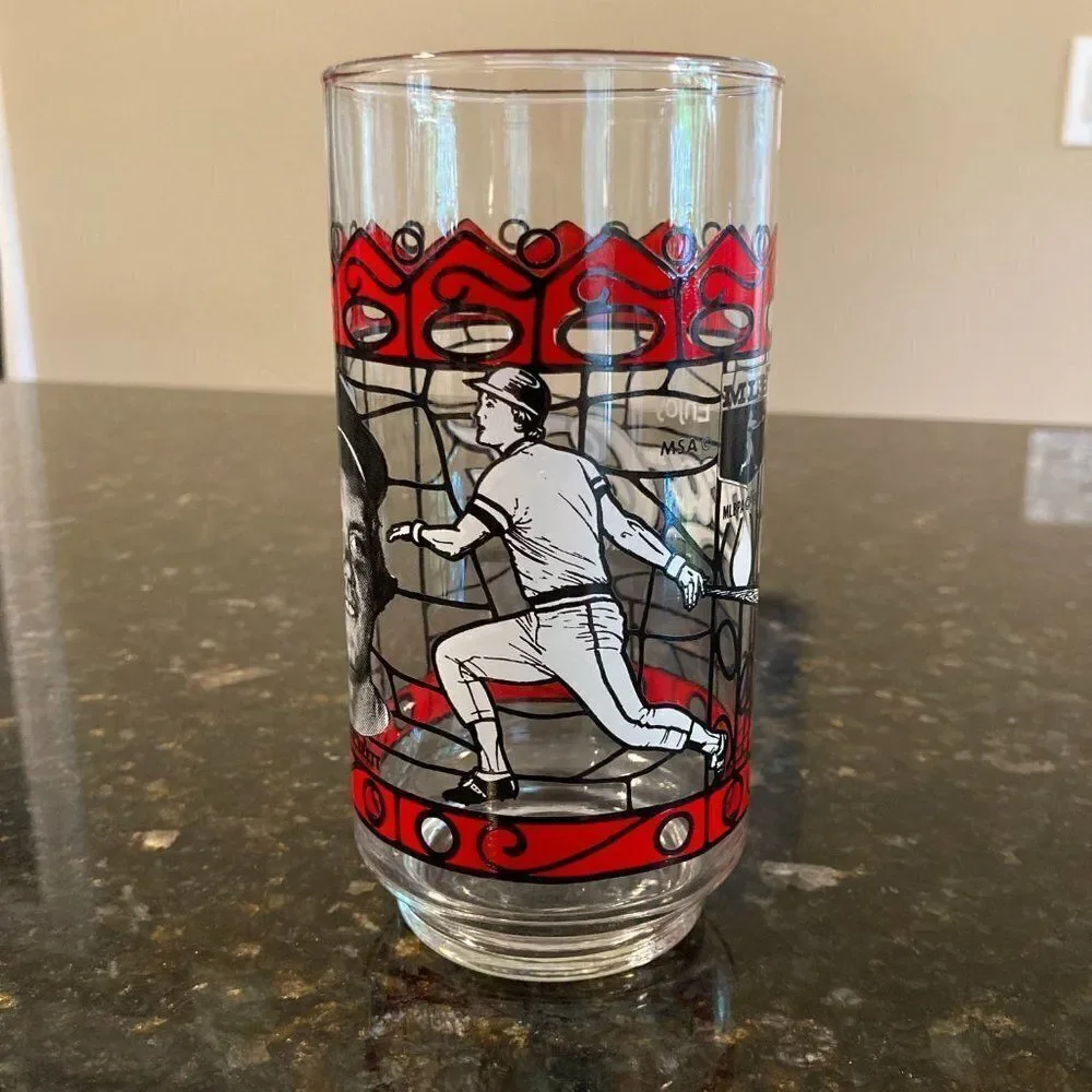 RARE Vintage 1982 George Brett Coca Cola Stained Glass