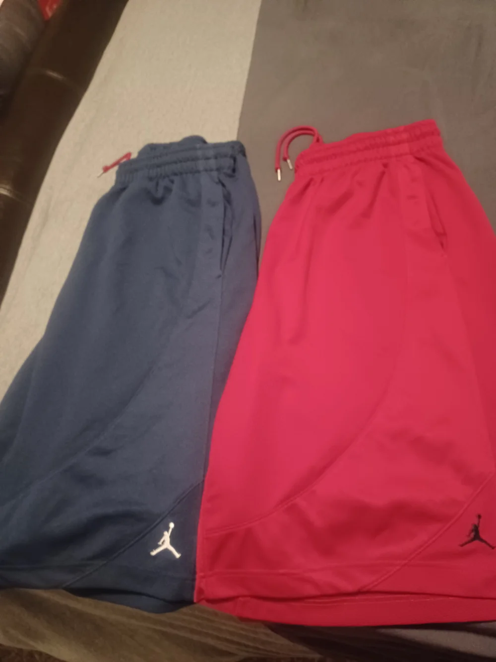 Jordan Mens Two-Pack Athletic Shorts — Navy and Red