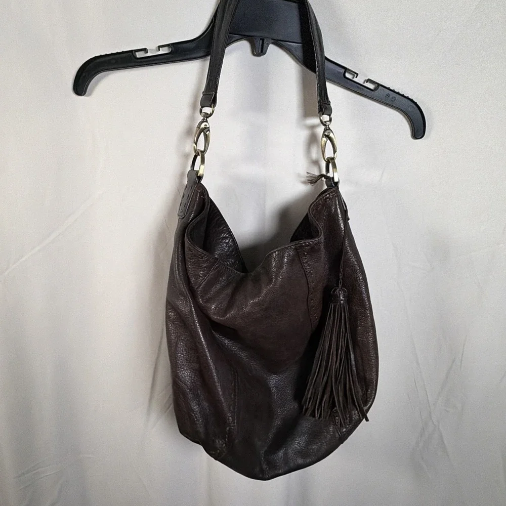 Sigrid‎ Olsen Brown Leather Hobo Shoulder Bag Soft Slouchy