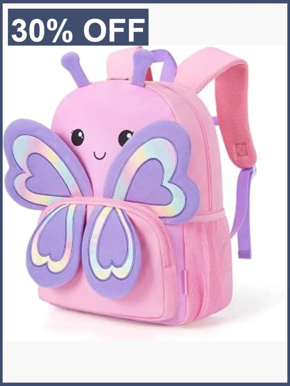 Kids Backpack for Girls 4-6 Butterfly Bookbag 15