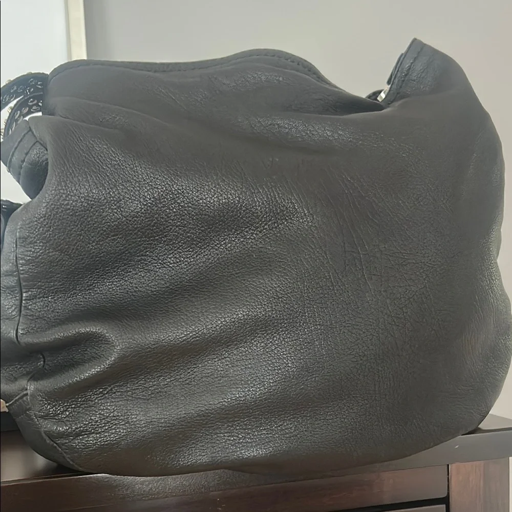 Jimmy Choo Authentic‎ Sky Black Leather Hobo