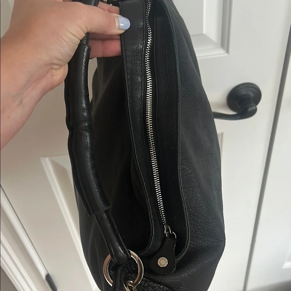 Jimmy Choo Authentic‎ Sky Black Leather Hobo