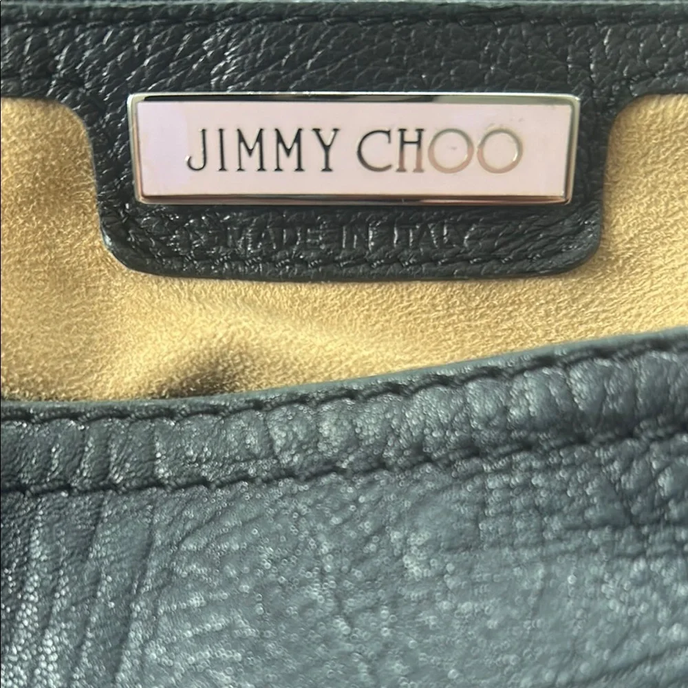 Jimmy Choo Authentic‎ Sky Black Leather Hobo