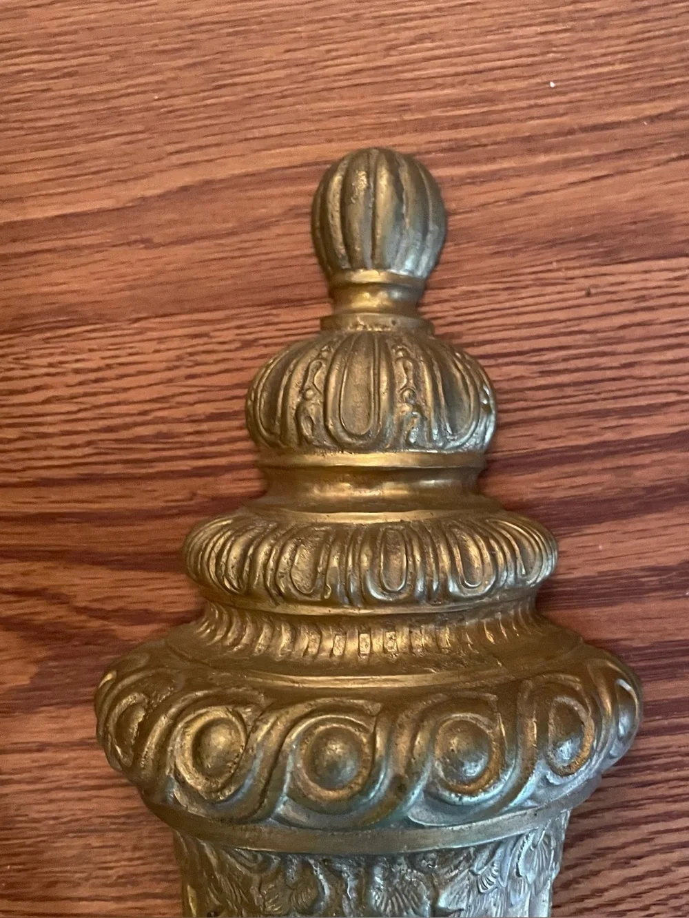 Antique E F Caldwell Large‎ Bronze 2 Light Sconce Gilt Patina