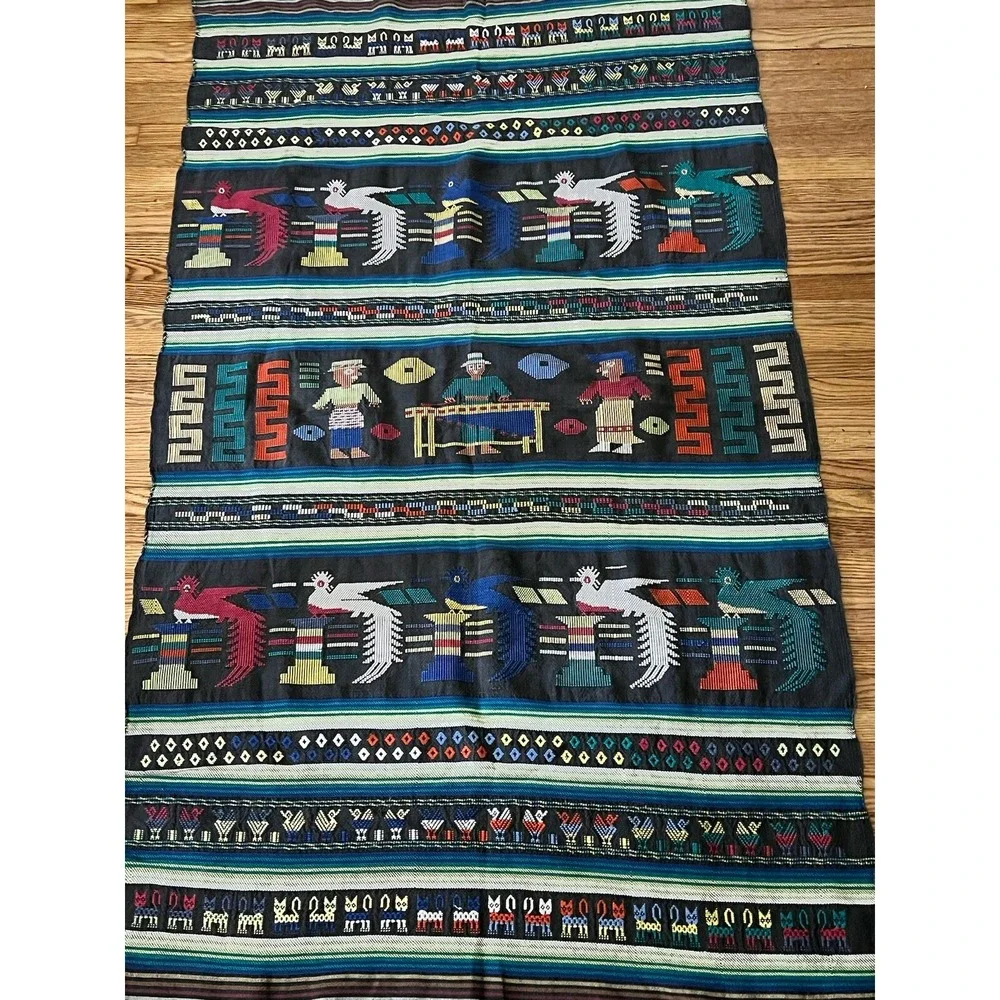 Peruvian Woven Tapestry Wall Hanging/ Beautiful Boho Style Handcrafted Textile‎