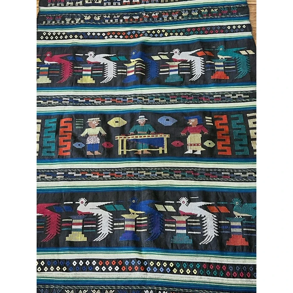 Peruvian Woven Tapestry Wall Hanging/ Beautiful Boho Style Handcrafted Textile‎