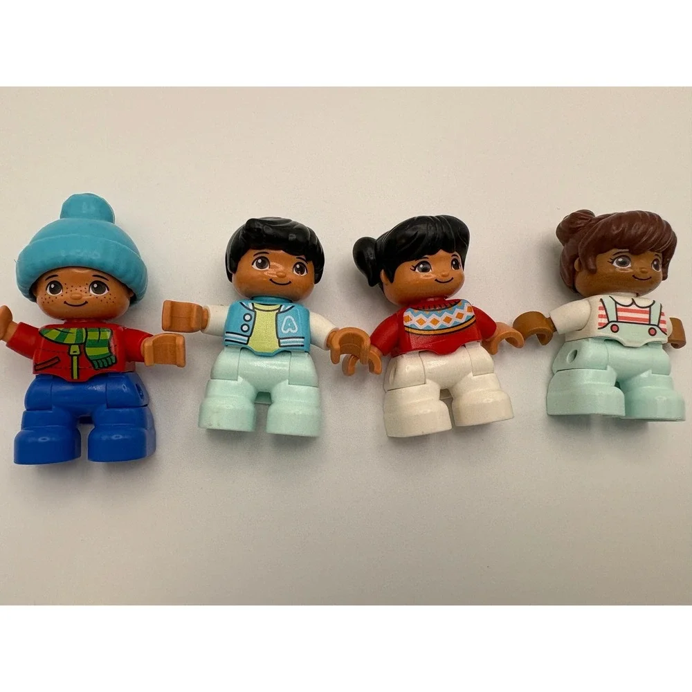 Lego Duplo‎ Minifigure Lot of 7 Firefighter Clown Race Car Driver Kids Figures