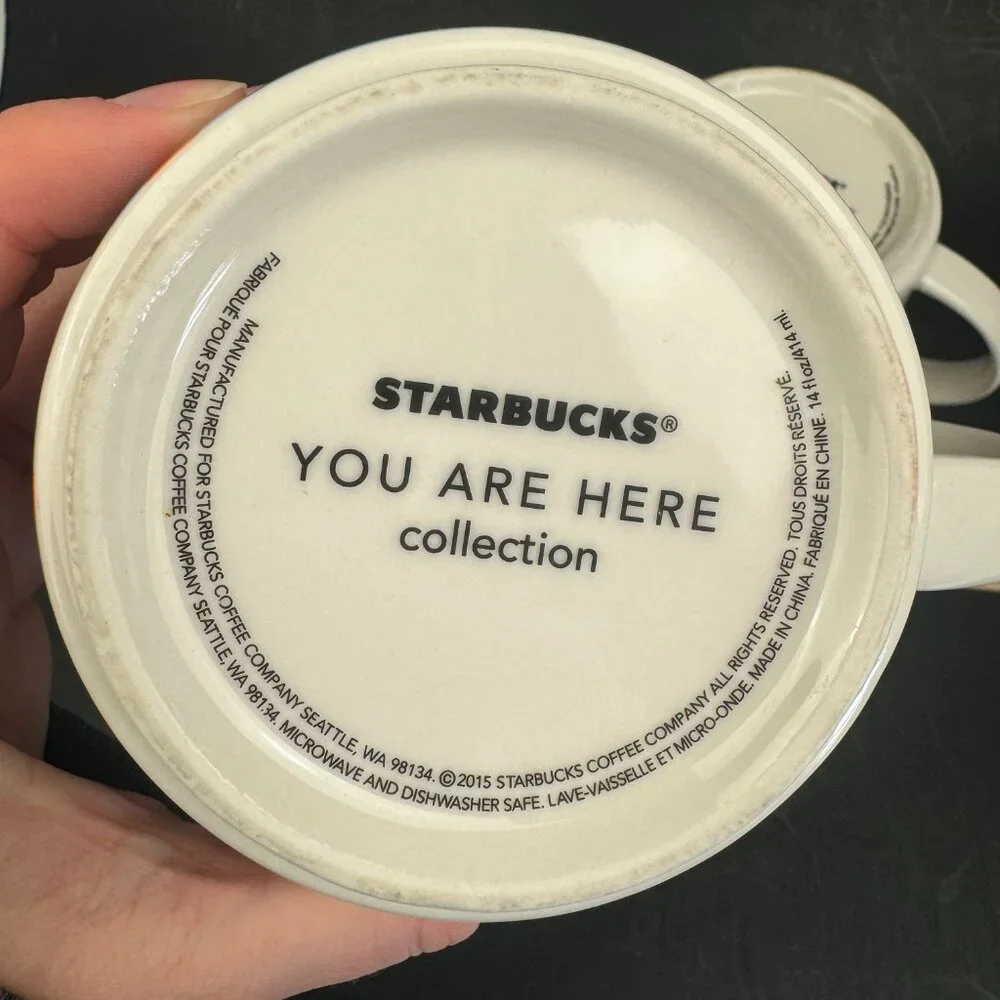 Set of 2 Starbucks You Are Here Collection Hawaii Mug Blue‎ Ceramic About 13 oz
