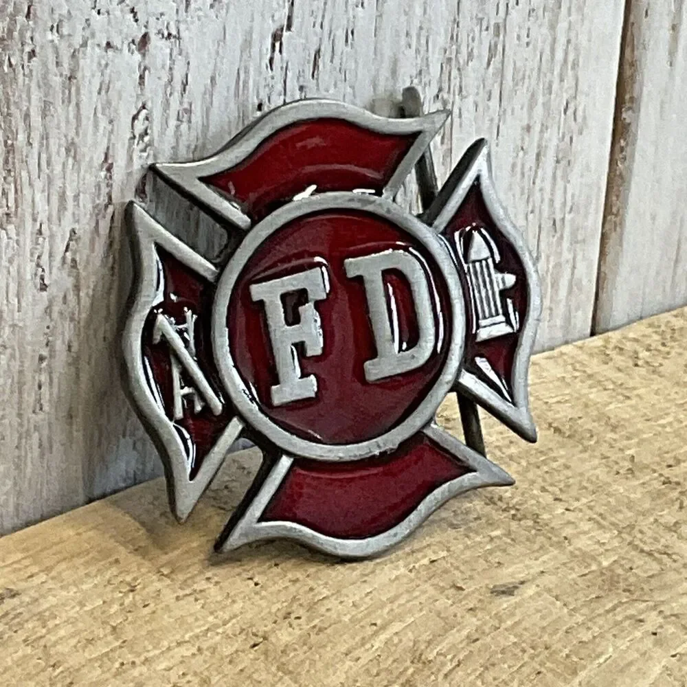Bergamot Fire Department Belt Buckle 1979 Mens Badge FD‎ First Responder