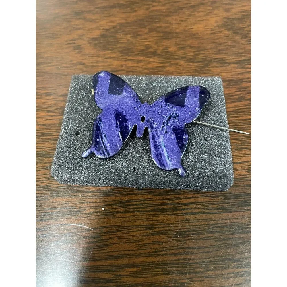 Lia Sophia‎ Vtg Purple Butterfly Pin Brooch Purple Rare Spring Nice
