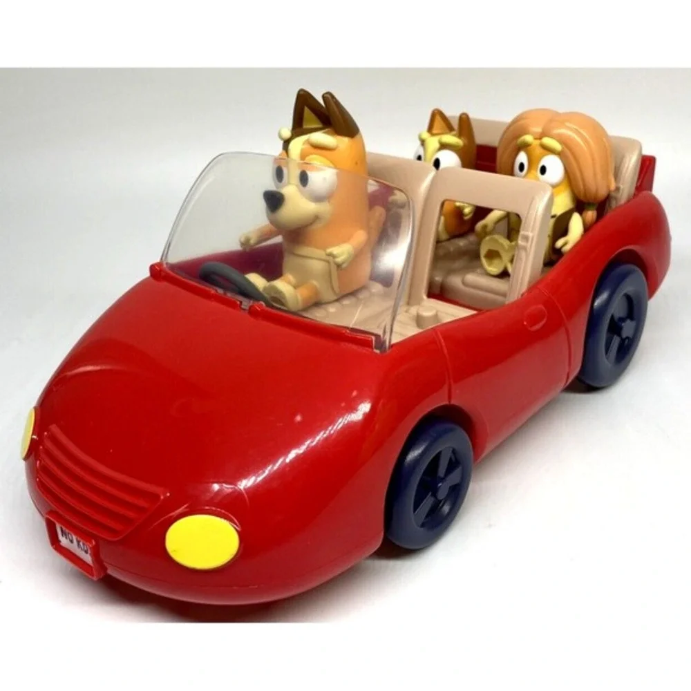 Bluey Convertible Car With Figures Mom Chilli Indy‎ Bingo LOT