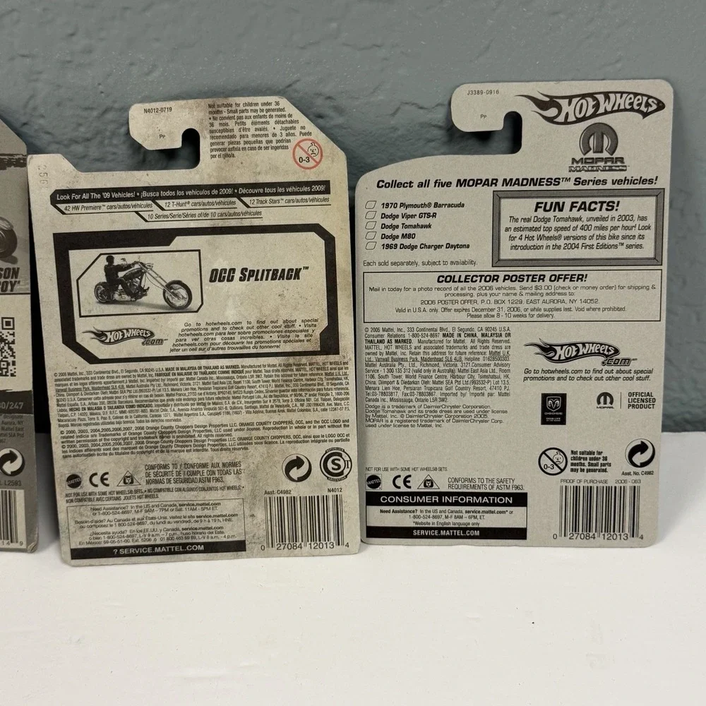 Hot Wheels Bent Cards‎ Still Sealed Lot Of 4 Various Models