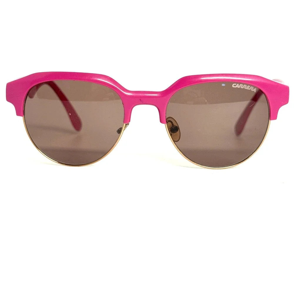 Carrera‎ 6001 Pink Half Rim Sunglasses 51-19-145 Retro Style