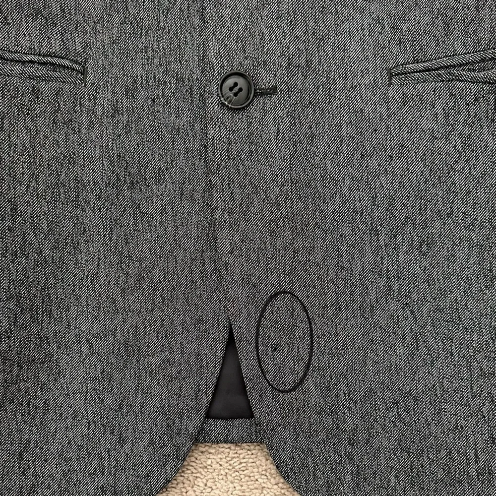 Slim Fit Charcoal Grey & Black Blazer Jacket With Elbow Patches - Fall / Office