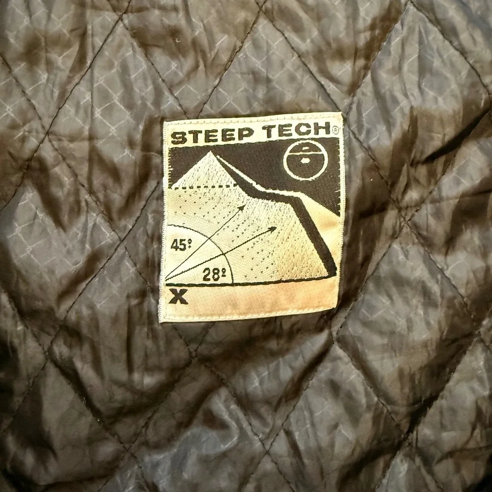 The North Face Steep Tech Scot Schmidt Jacket Mens L Black Gray‎ Ski Snowboard