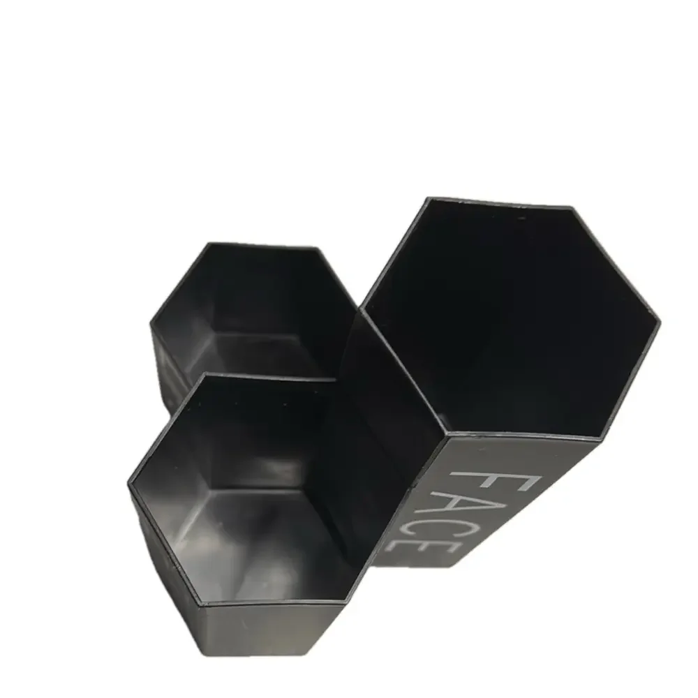 Lips Eyes Face Black Honeycomb Makeup Organizer NWT