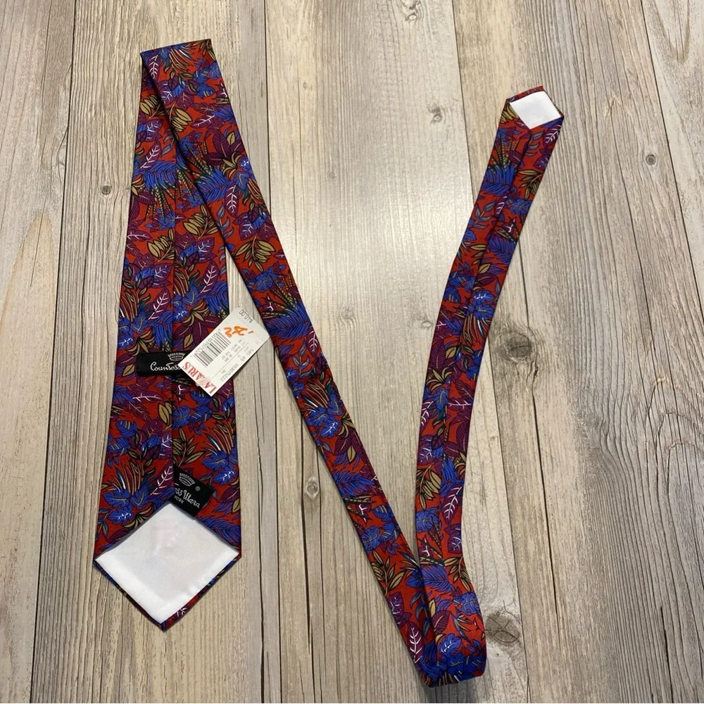Countess Mara New York Men’s Lazarus Luxury Designer Tie Foliage NWT