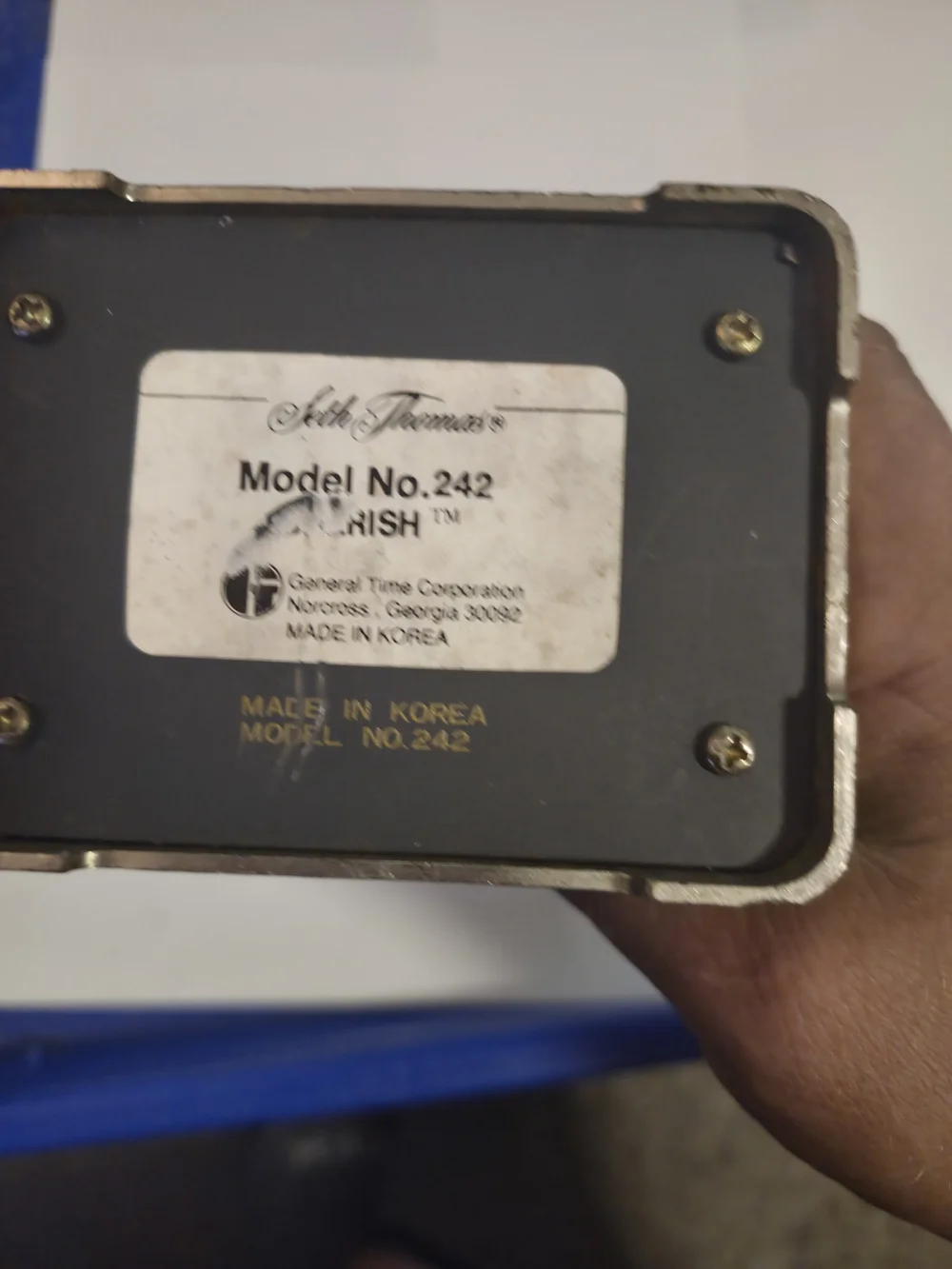 Seth Thomas Cherish II Quartz Coachlight Mantle Clock Doesn't Work For Parts