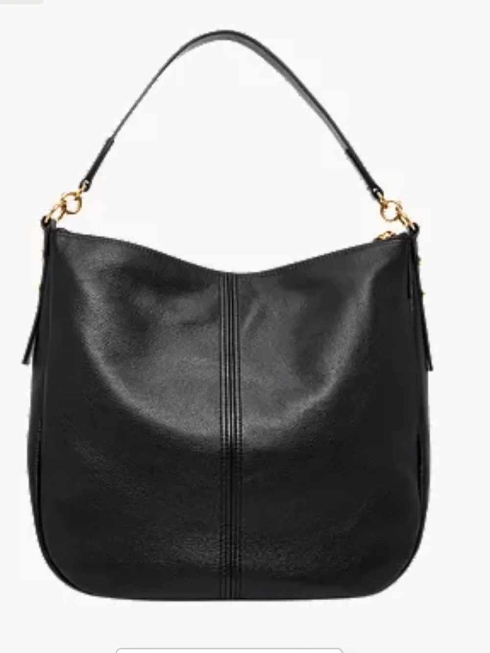 Fossil Jolie Black Leather Hobo Bag