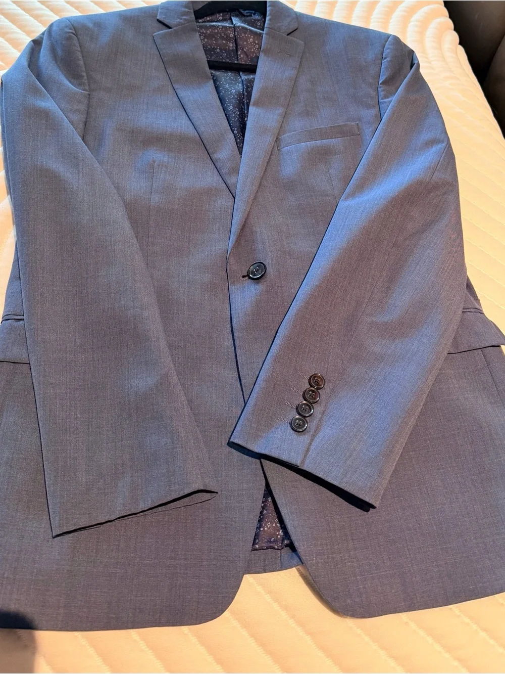 Bar III Men's Dusty Blue Two-Button Suit Jacket