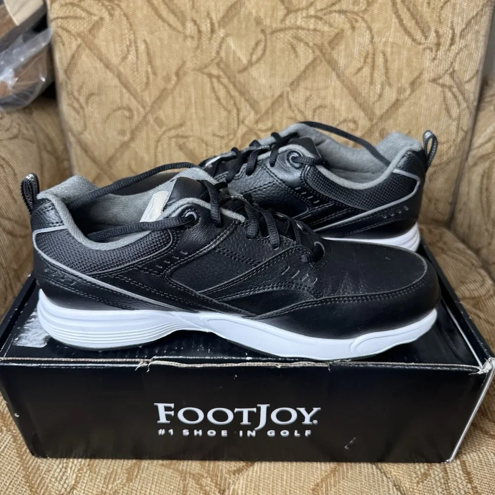 New FootJoy Golf Specialty Sneakers All Over‎ Black Men's Size 8.5 Extra Wide