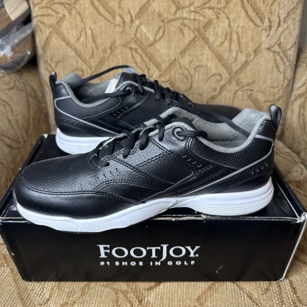 New FootJoy Golf Specialty Sneakers All Over‎ Black Men's Size 8.5 Extra Wide