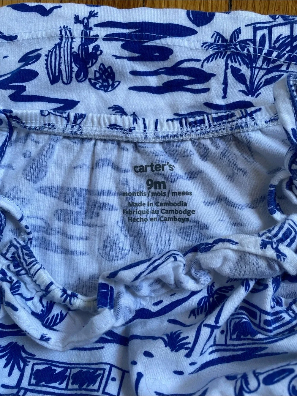Girls Blue Hawaiian Print Sundress