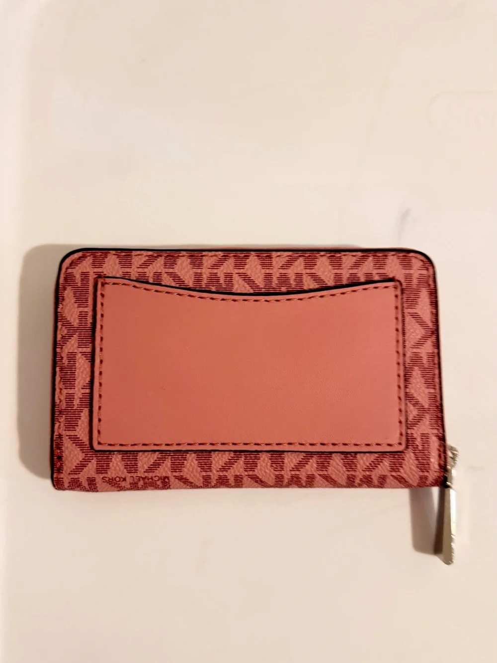 Michael Kors Rose Pink Signature Zip Wallet