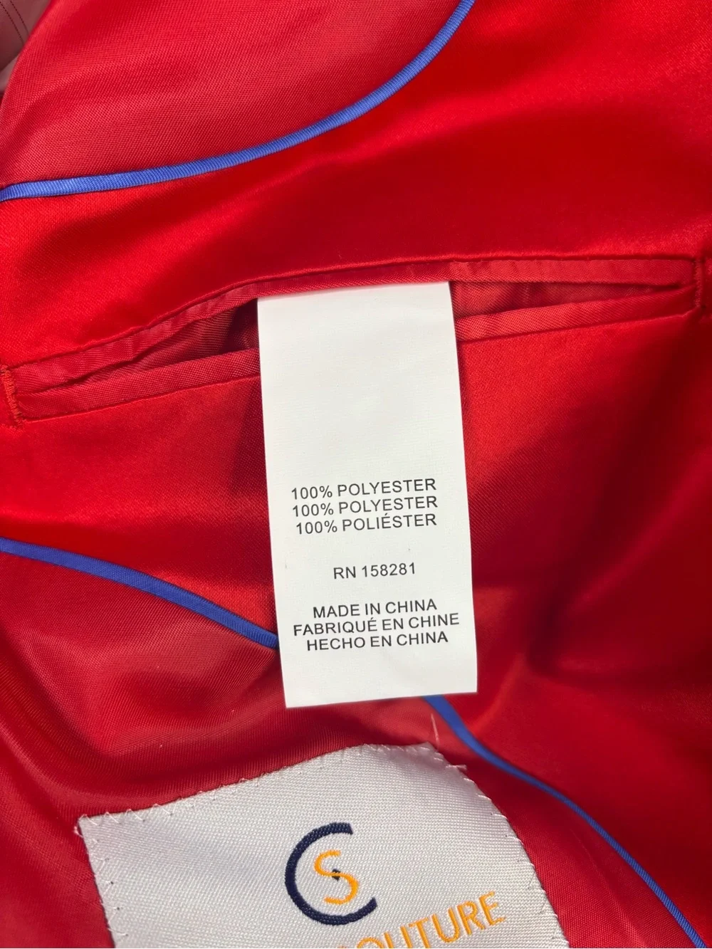 NWT Suslo Couture Red Velvet Satin Shawl Lapel Slim Fit Dinner Jacket | M/40