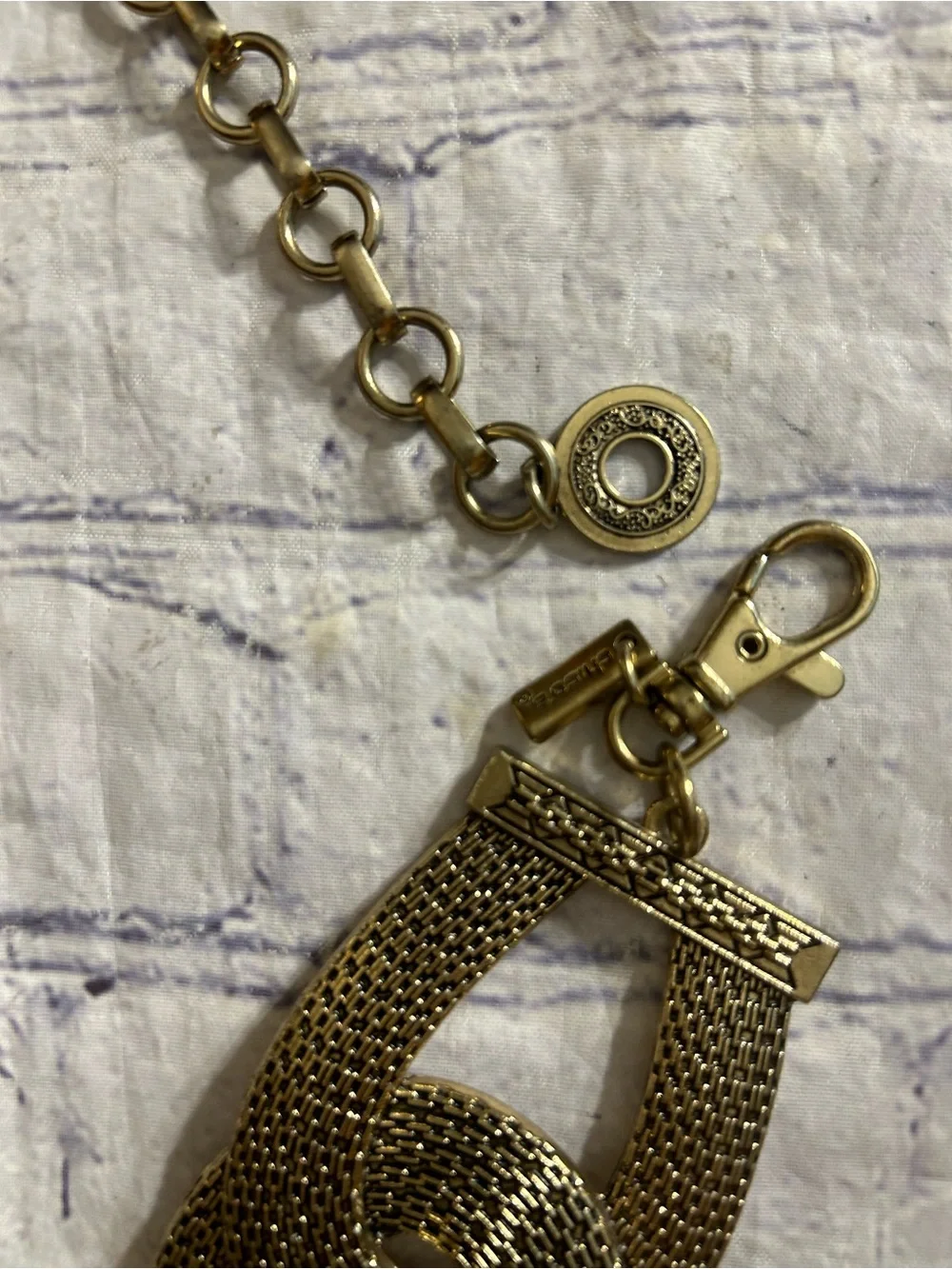 CHICO’S (2) UNIQUE STYLES GOLD CHAIN EMBELLISHED AND BROWN LEATHER BELTS