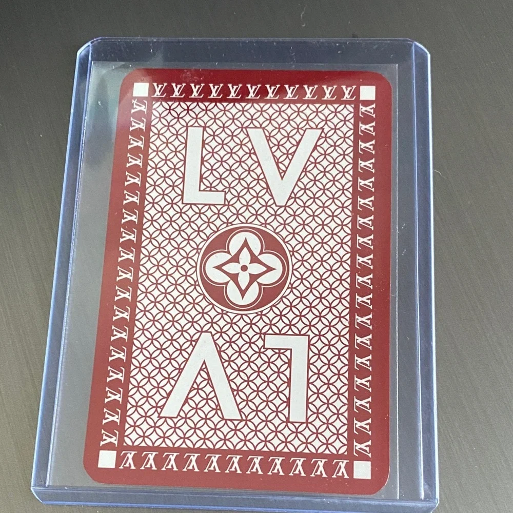 Louis Vuitton Burgundy Playing Card Collectible