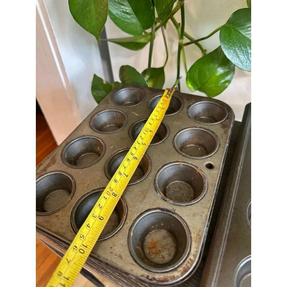 Two piece vintage cupcake tins