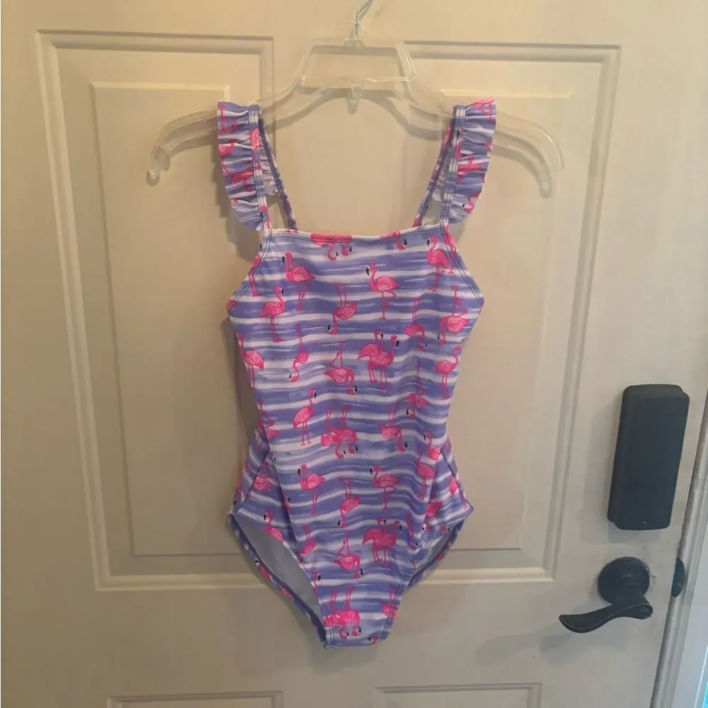 Cat & Jack Purple One Piece Swimsuit with Wide Straps