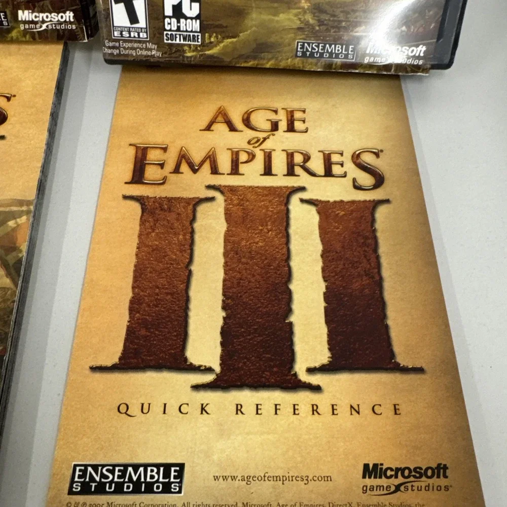 Age of Empires III (PC, 2005) 3-Disc‎ Set Complete PC CD-ROM (Windows XP)