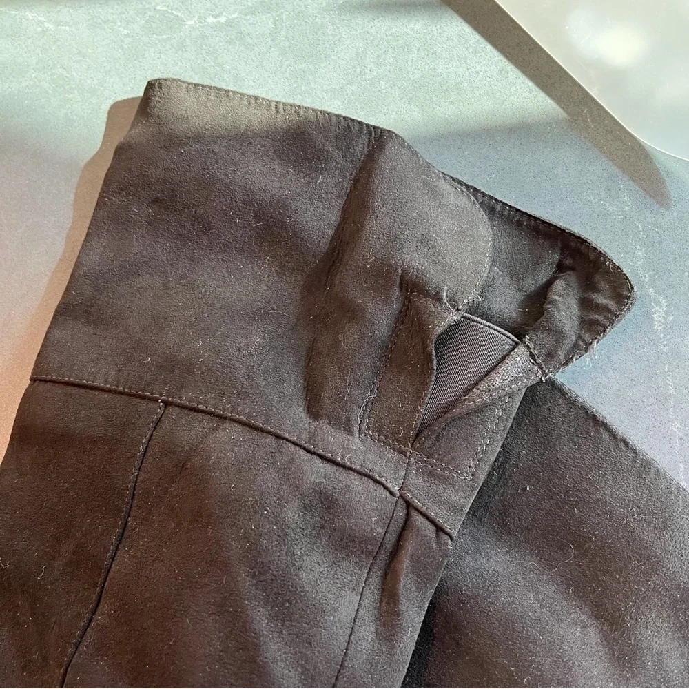 Bamboo sz 6 tall black microsuede OTK heeled boots
