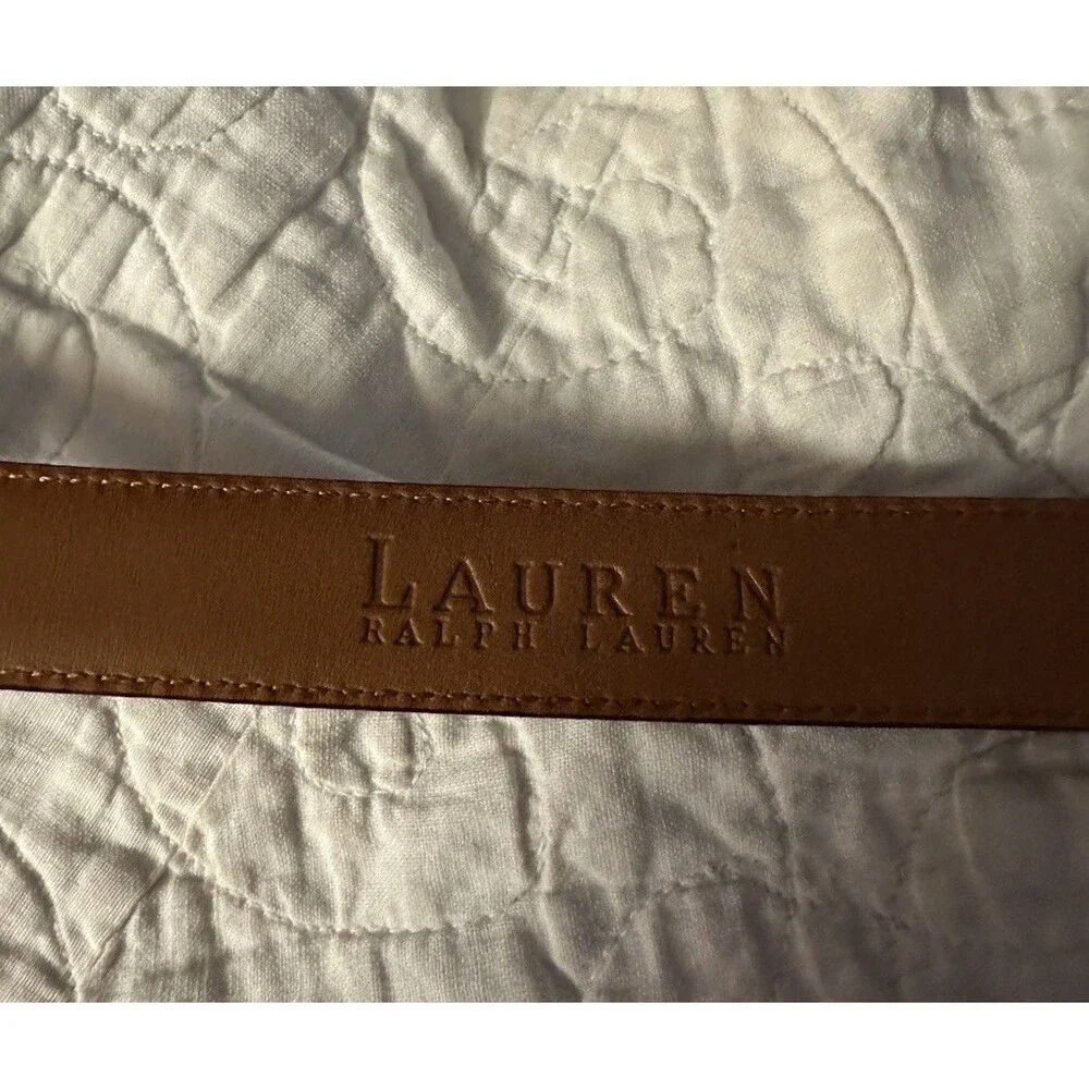 Ralph Lauren VTG Italian Leather Belt S Brown Alligator Croc Print