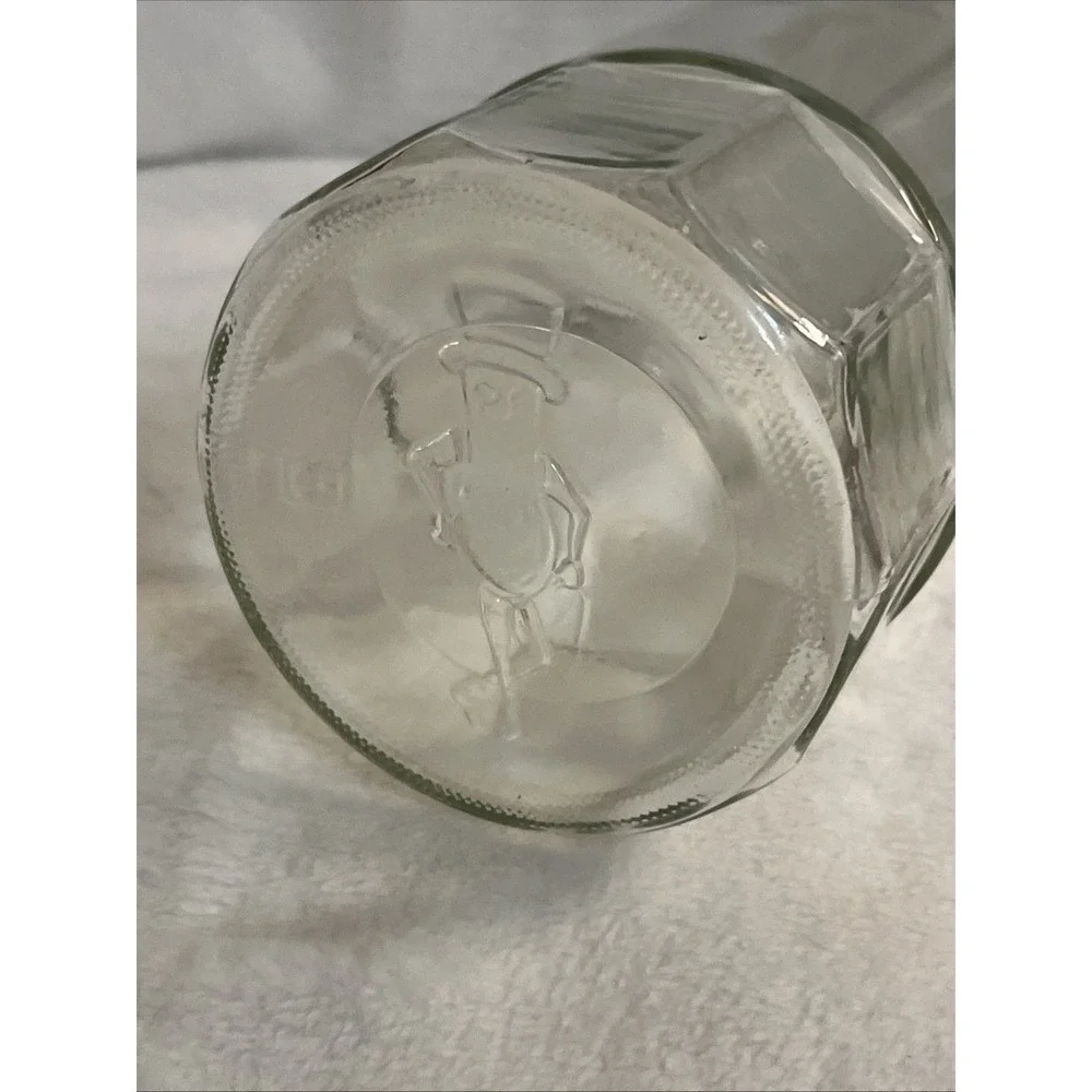 Vintage PLANTERS Mr.‎ Peanut Anchor Hocking Glass Jar Container & Lid 1979