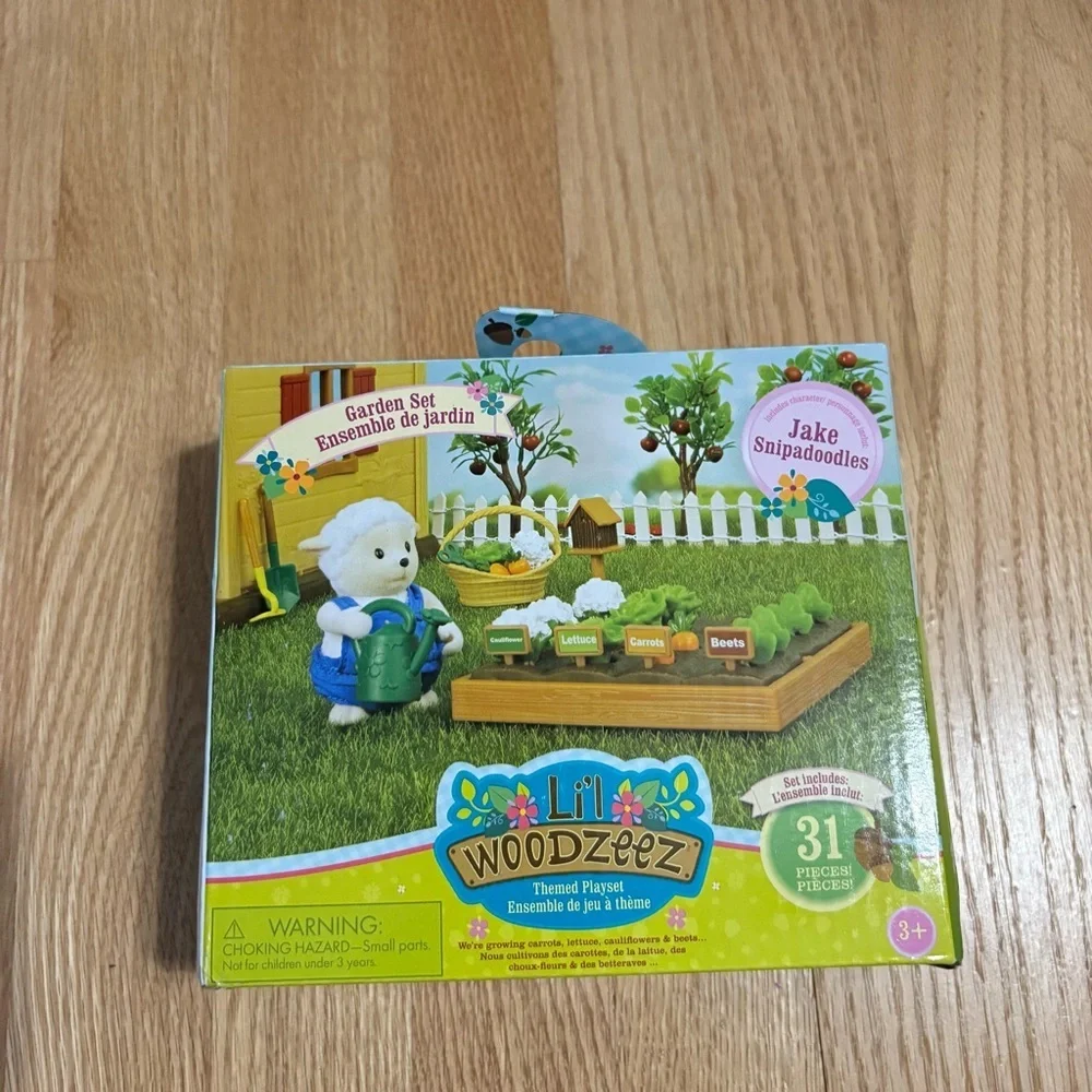 Li'l Woodzeez Jake Snippadoodles Garden Set Toy NEW Sheep Vegetables Toy