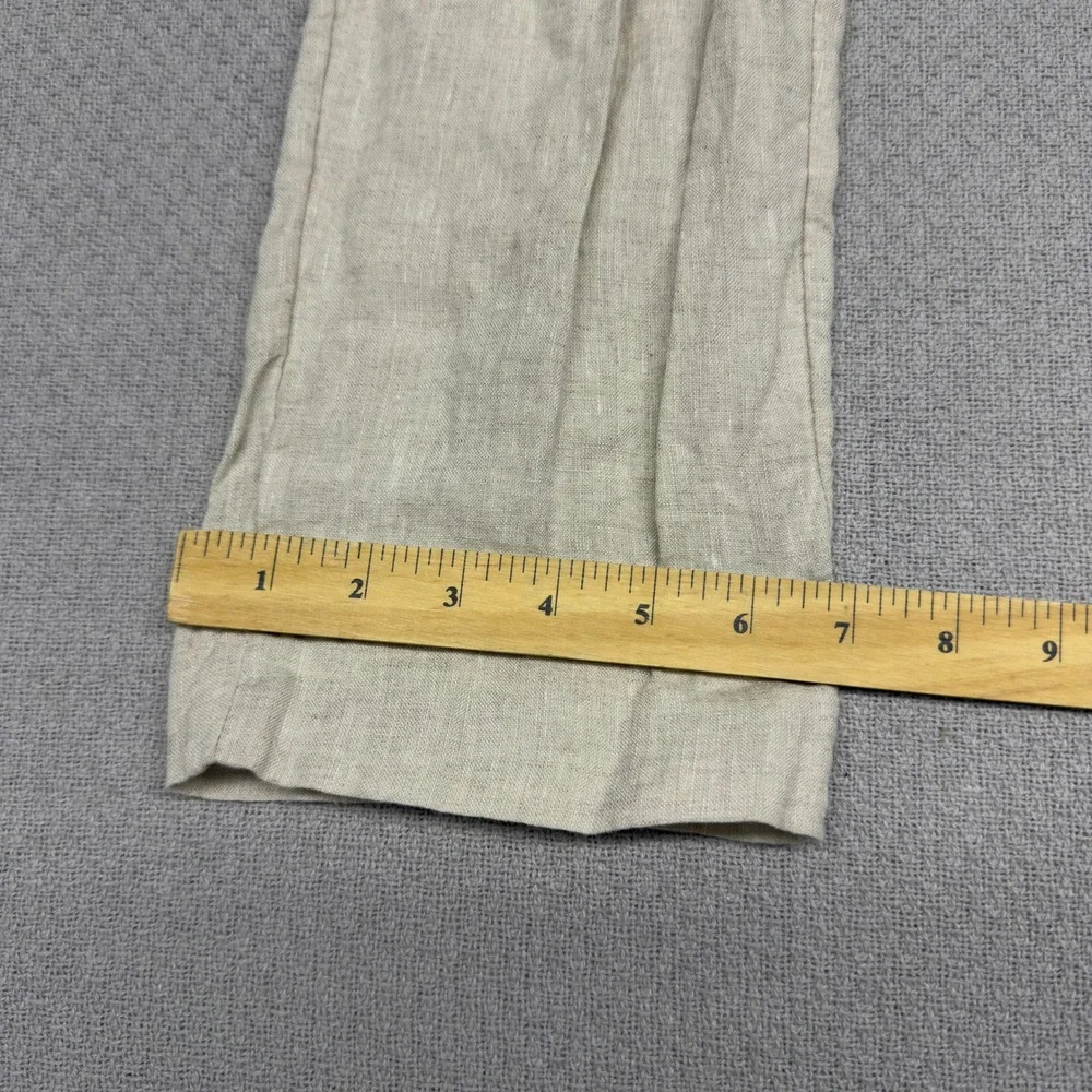 H&M Linen Pants Mens 36x27 White Slim Fit Breathable Preppy Summer Coastal