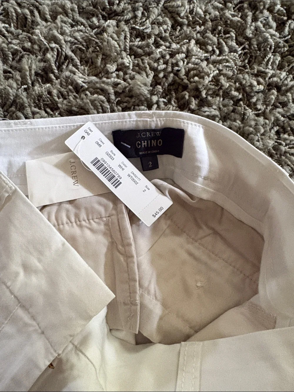 J. Crew White Cotton Bermuda Shorts