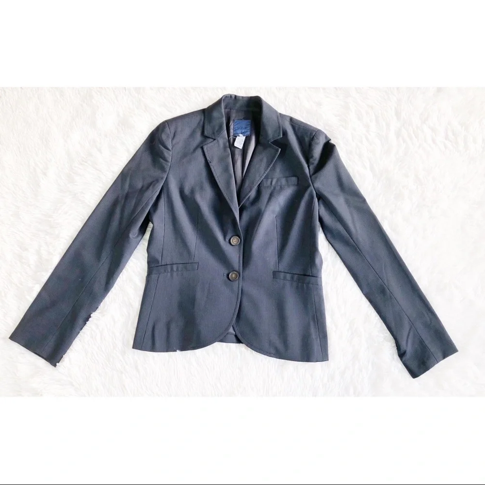 J. Crew Two Button Lined Blazer Pinstripe Size 2