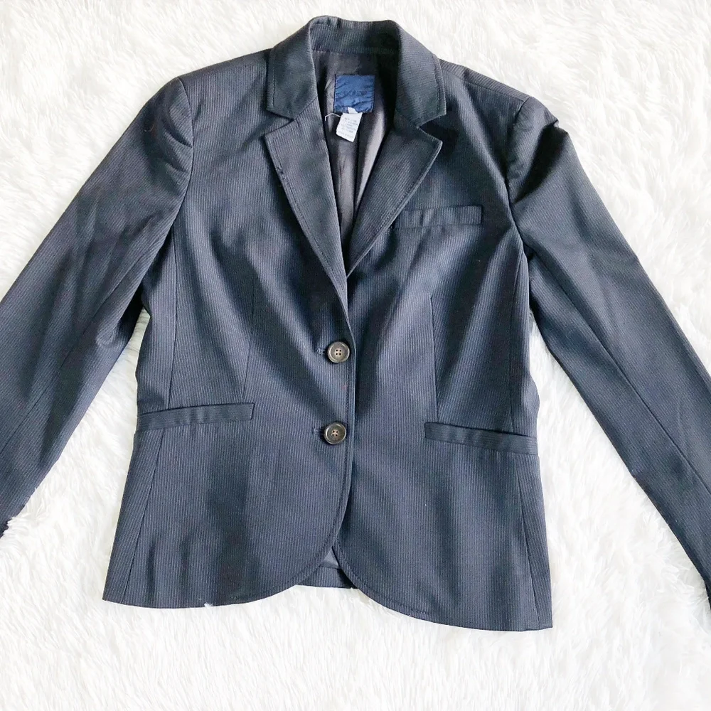 J. Crew Two Button Lined Blazer Pinstripe Size 2