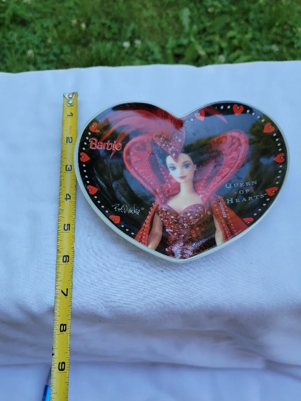 Vintage Barbie Queen of Hearts Heart Plate — Red & Black - Bob Mackie