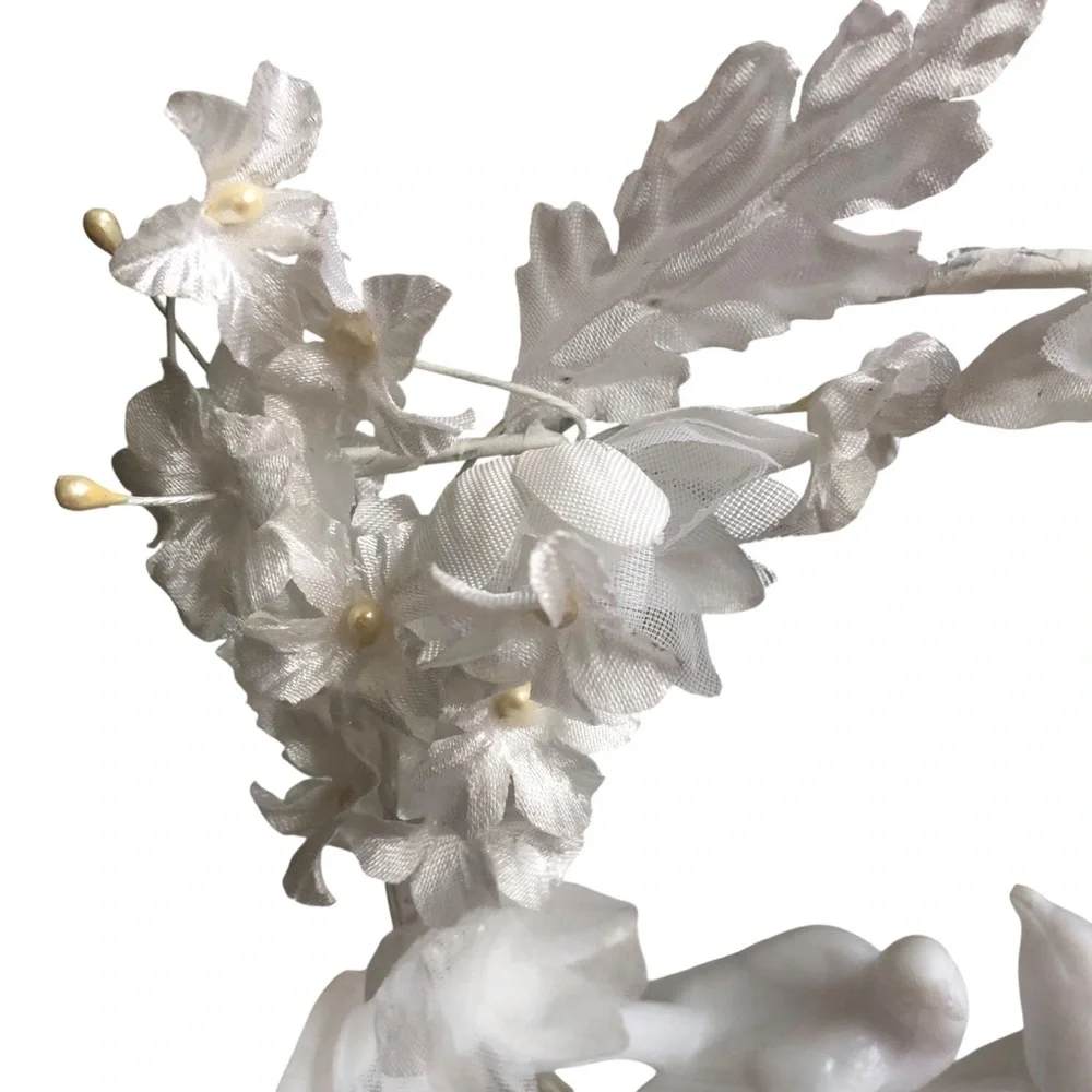 Vintage Wilton Wedding Cake Topper With Doves & Flowers
