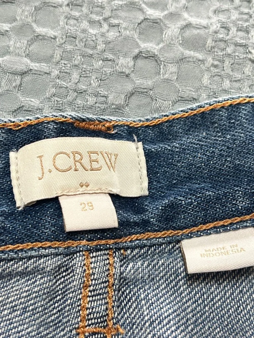 J. Crew Rolled Frayed Hem Blue Jean Shorts Size 29