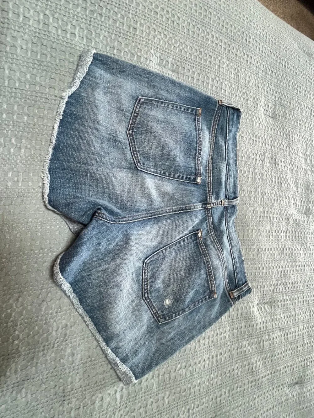 J. Crew Rolled Frayed Hem Blue Jean Shorts Size 29
