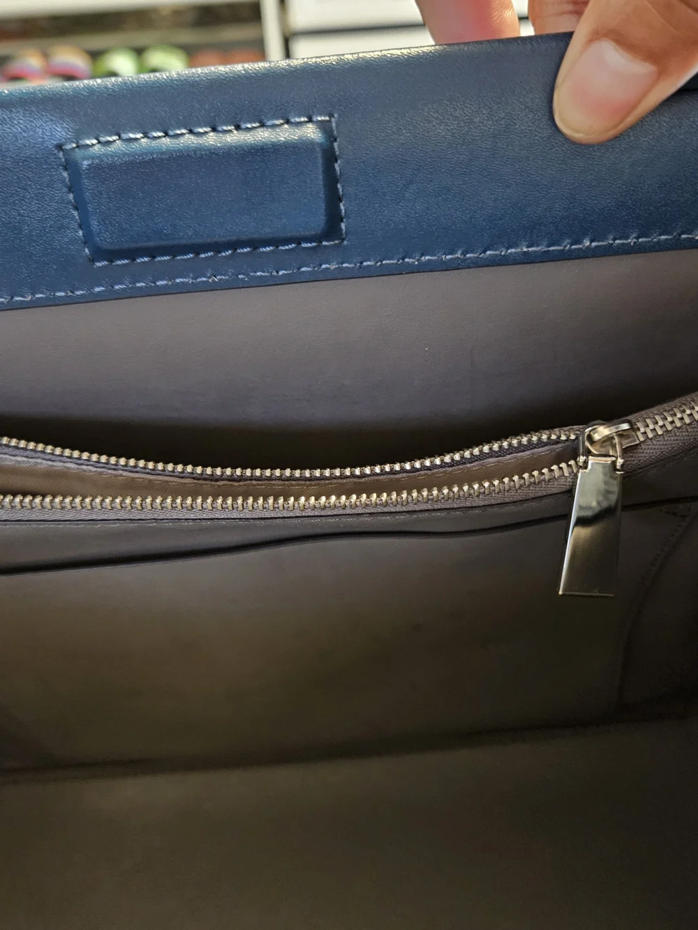 Michael Kors Dark Teal Blue Pebbled Leather Tote with Wristlet