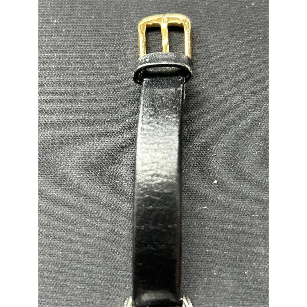 Omax Silver Case Black Band Women’s Quartz Watch