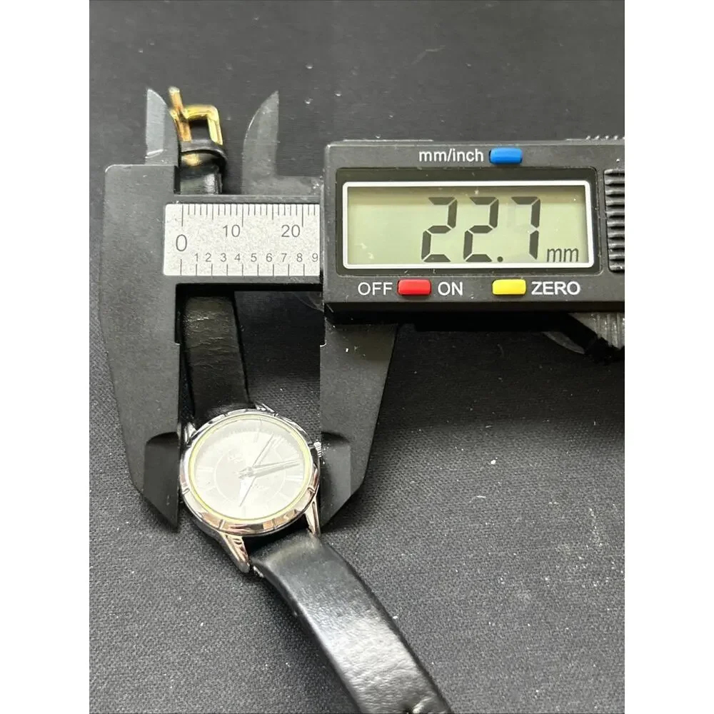 Omax Silver Case Black Band Women’s Quartz Watch
